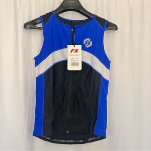 SLS3 Men's Sleeveless Triathlon Top - Pro Premium FX, 3 Pocket Tri Shirt SMALL